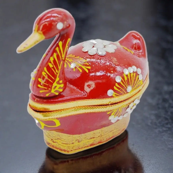 Santarms Handcrafted Kumkum/Sindoor Box (Swan Shape) Santarms