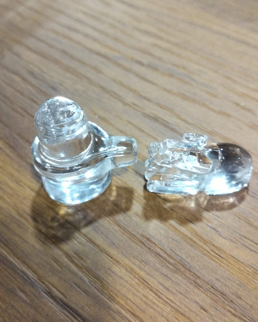 Spatika Lingam (set) – Natural Crystal Quartz Shiva Lingam for Pooja, Healing & Positive Energy
