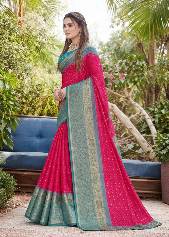 Graceful Cotton Silk Woven Traditional Saree Kalyani silks and sarees