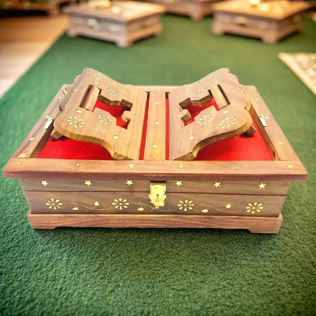 Santarms Foldable Wooden Quran Box (Natural Rosewood) Santarms