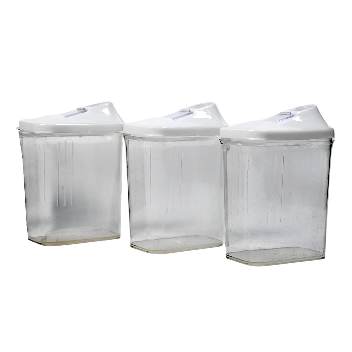 Kitchen Storage Container Transparent Jars for Organizing Home Pantry (Set of 3) HP DD