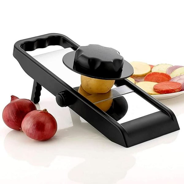Adjustable Slicer Stainless Steel And Plastic Premium Multipurpose Potato Onion Slicer And Grater (1 Pc)