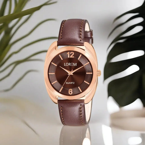 LOREM Brown Stylish Dial Analog Watch For Women LR324 LOREM
