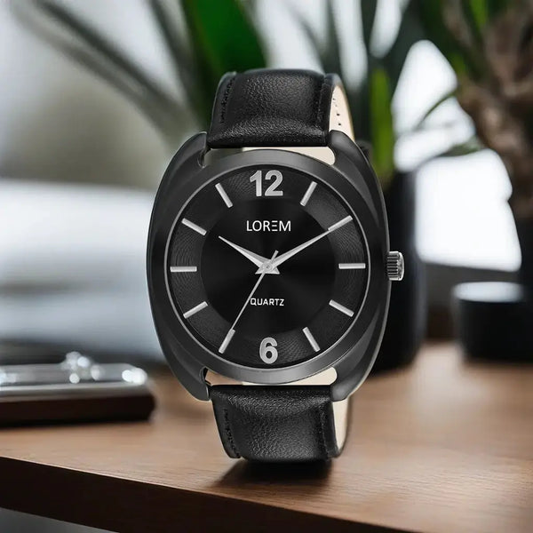 LOREM Black Stylish Dial Analog Watch For Men LR76 LOREM