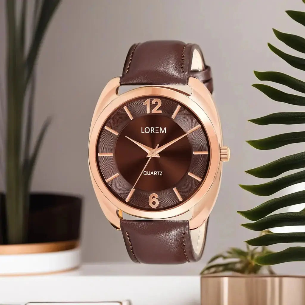 LOREM Brown Stylish Dial Analog Watch For Men LR77 LOREM