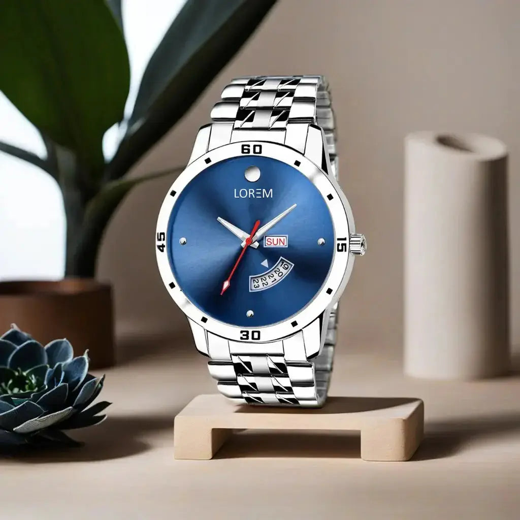 LOREM Blue Day Date Analog Watch For Men LR105 LOREM
