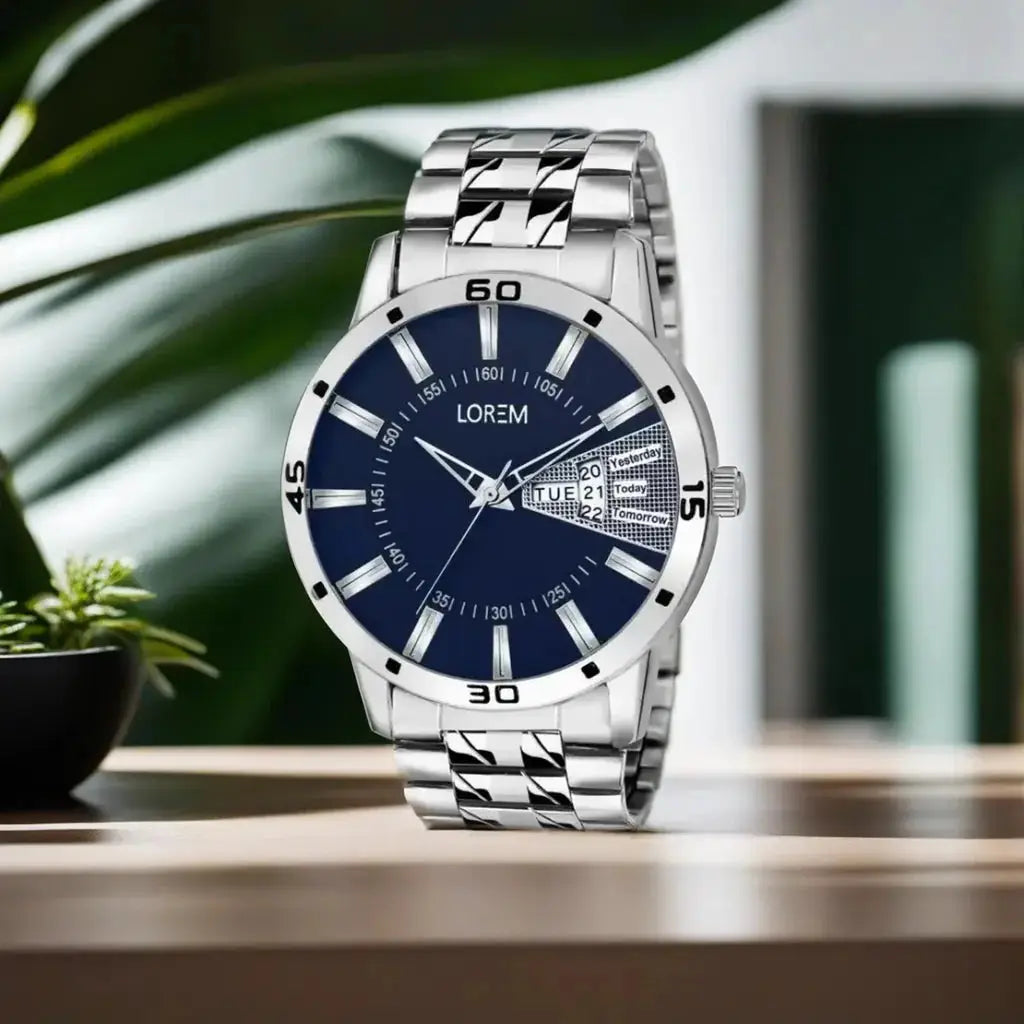 LOREM Blue Day Date Analog Watch For Men LR102 LOREM
