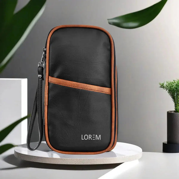LOREM Men's and Women's Arificial Leather Passport,Ticket and Cash,Cheque Book Document Wallet Organizer Pouch OG04 LOREM