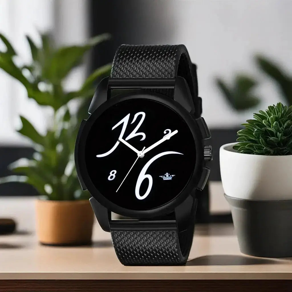 LOREM Black Professional Look Analog Watch For Men LR61 LOREM