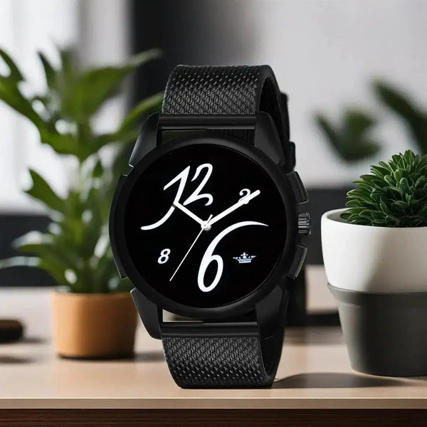 LOREM Black Professional Look Analog Watch For Men LR61 LOREM