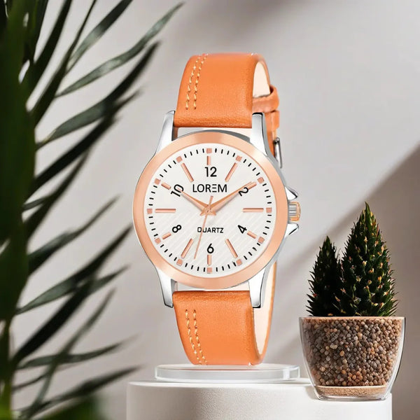 LOREM Silver Stylish Dial Analog Watch For Women LR341