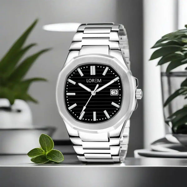 LOREM Black Dial Date Function Analog Watch For Men LR144 LOREM