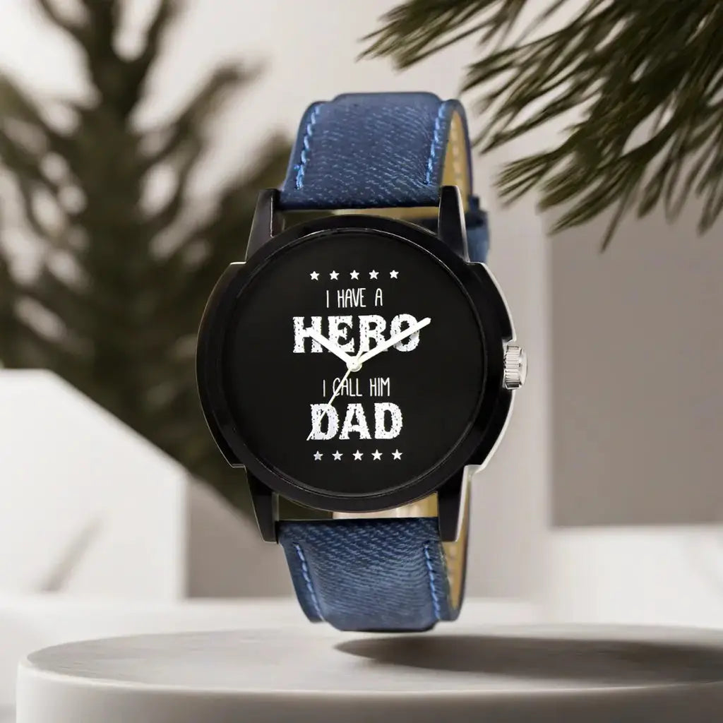 LOREM Black Hero Dad Analog Watch For Men LR07 LOREM