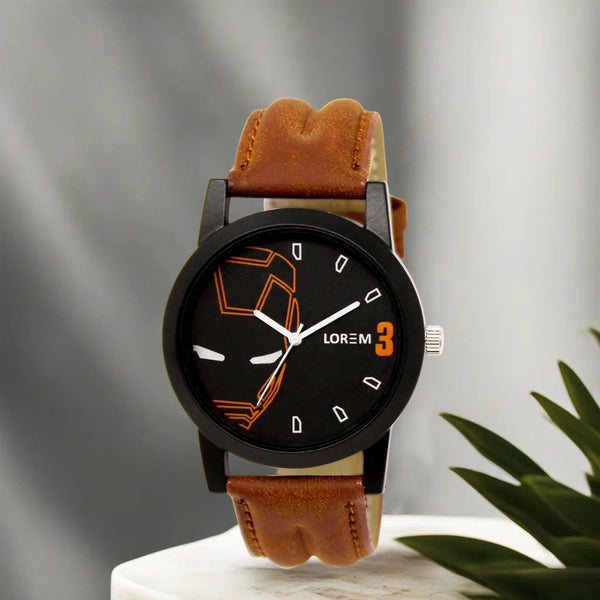 LOREM Multicolor Iron Man Analog Watch For Men LR04