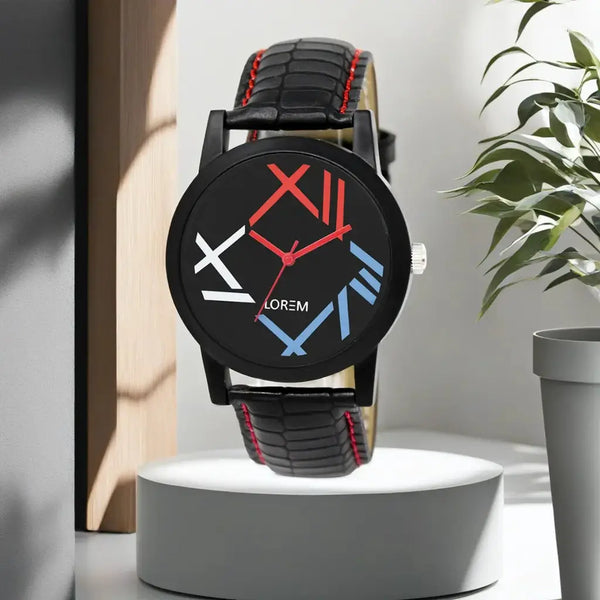 LOREM Multicolor Checked Analog Watch For Men LR12 LOREM