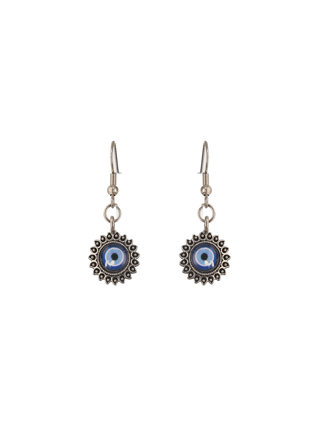 Jazz and Sizzle Silver-Plated Oxidised Evil Eye Jewellery Set