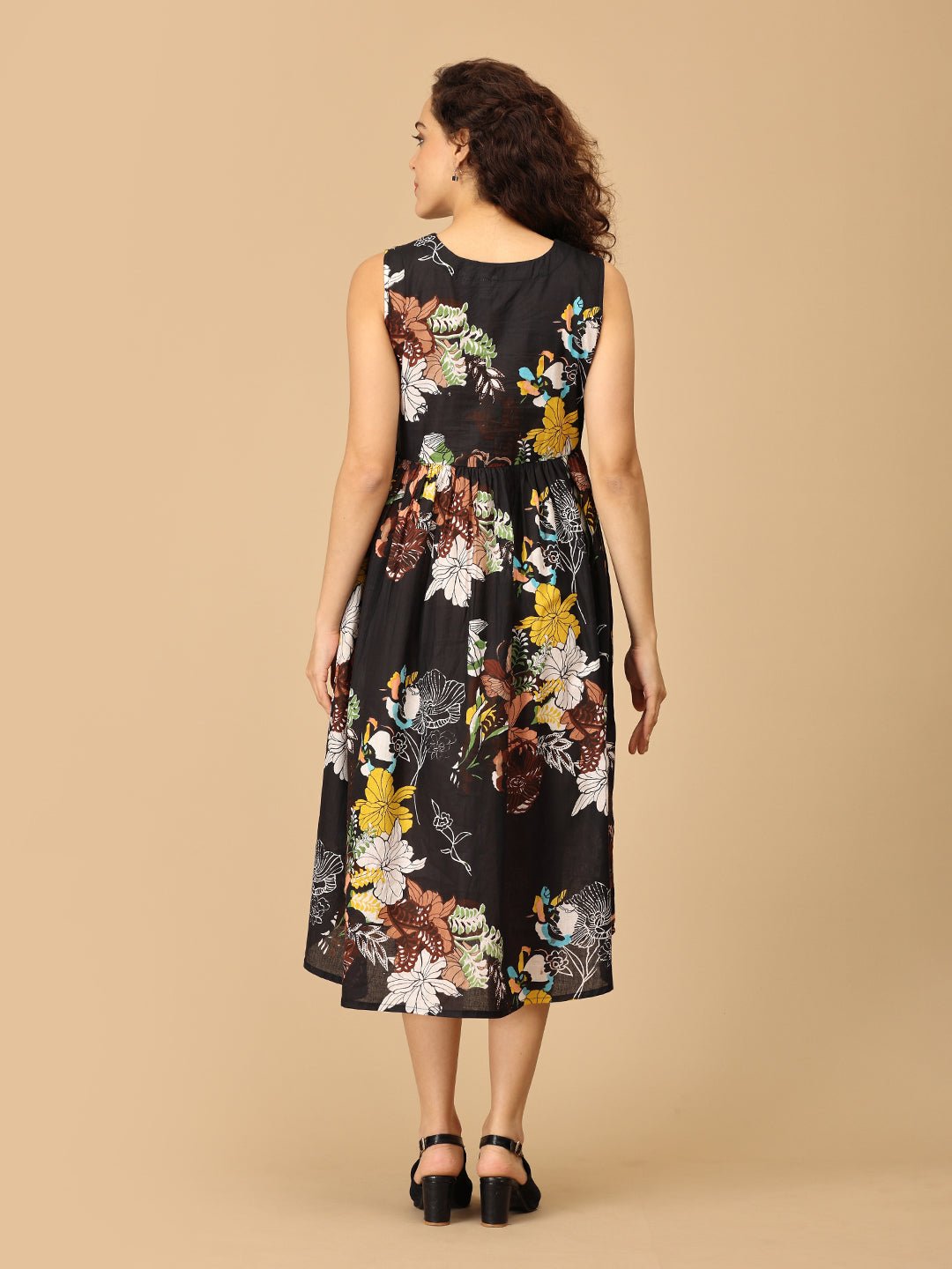 Ebon Bloom Maternity and Nursing Dress - DRS - SK - EBNBL - S