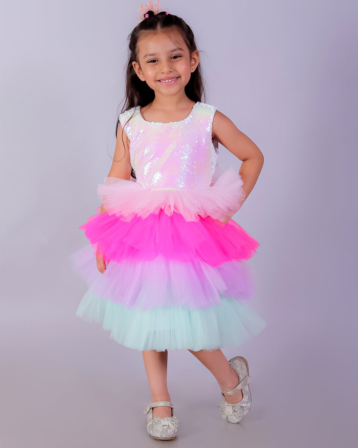 Enchanted Rainbow Girls Tulle Dress