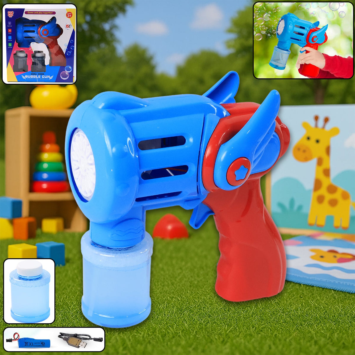 Rechargeable Bubble Gun Toy For Kids (1 Set) HP DD