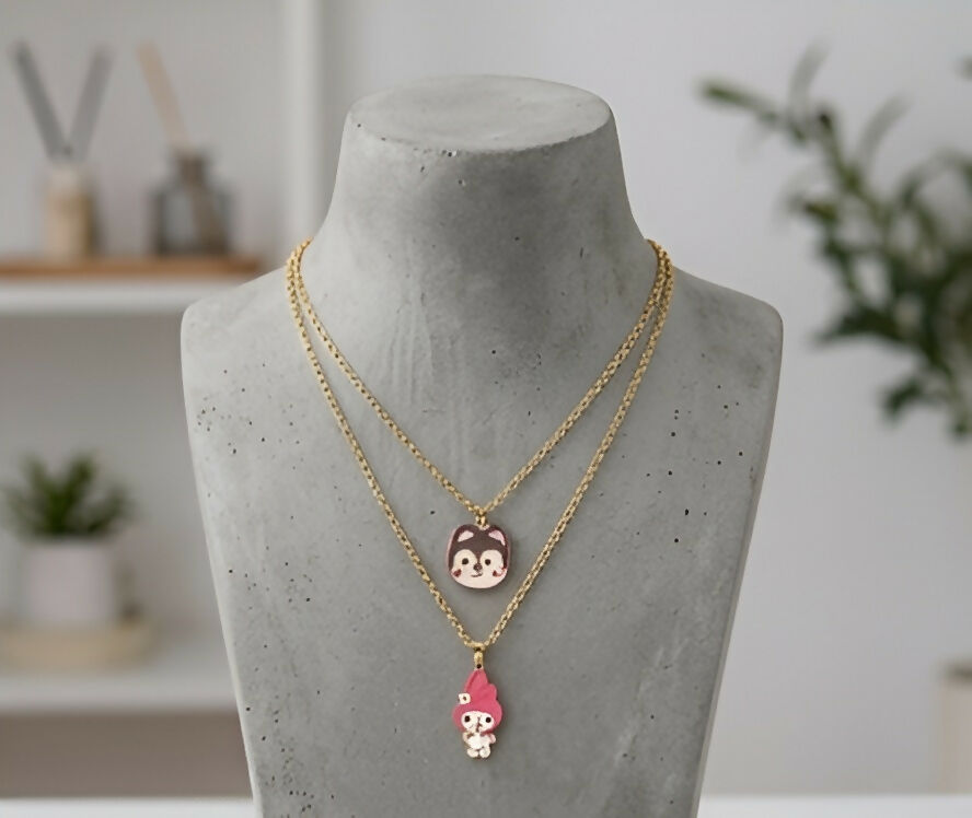 Rainbow Pendant & Infinity Necklace Set (2 Pieces)