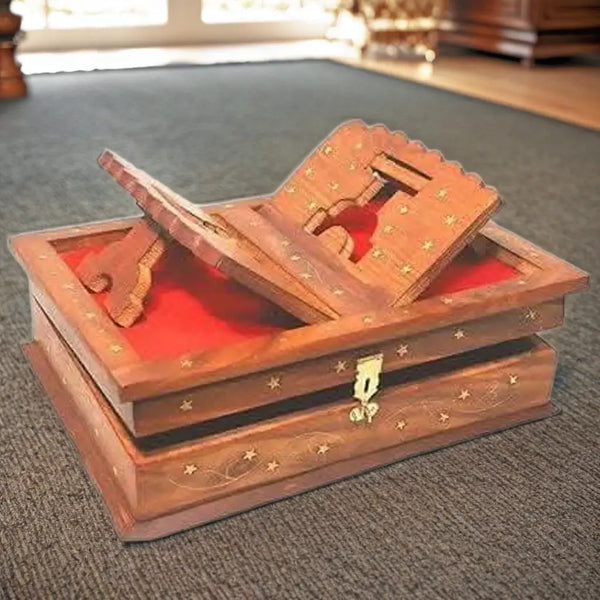 Santarms Wooden Holy Book Stand (Handcrafted Elegance) Santarms