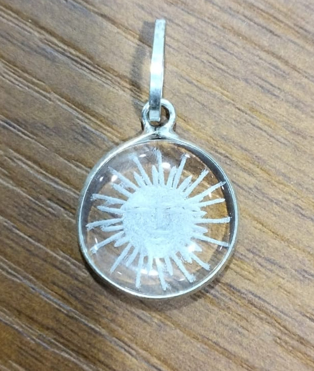 Spatika Suryayantram Pendant with engraving Sun