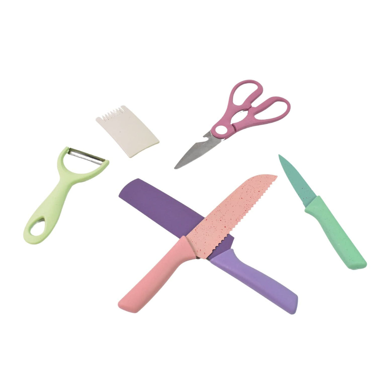 Professional Colorful Kitchen Knives Set (6 Pcs Set) HP DD