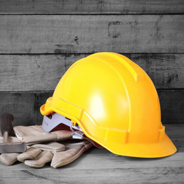 Yellow Plastic Hard Hat – Adjustable Construction Safety Helmet for Kids & Adults