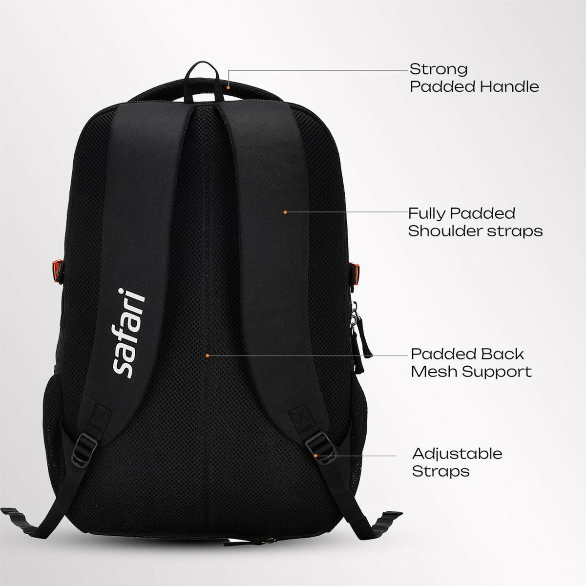 SAFARI Medium 30 L Laptop Backpack Warrior (Black)