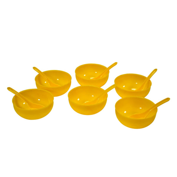 Soup Bowl Spoon Set Plastic For Kitchen Home Use