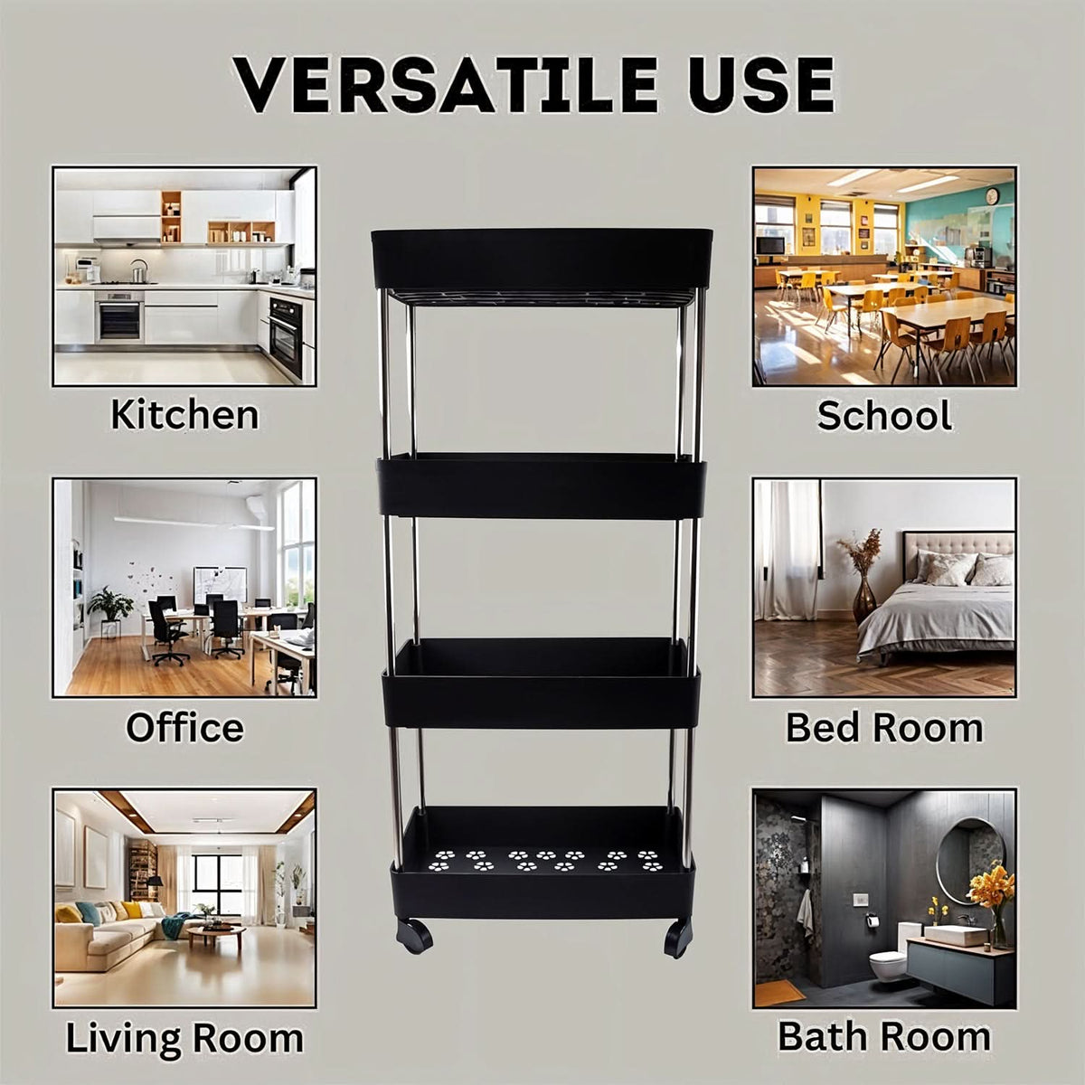 Movable Storage Rack Trolley HP DD