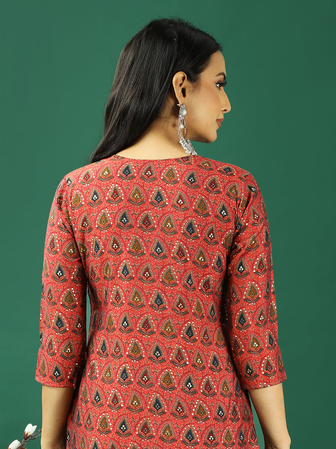 Bollywood Vogue Ready To Wear Pink Chanderi Modal Silk Kurta Set - Look Shot
