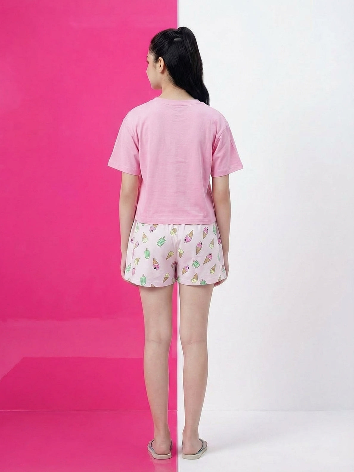 Lil Tomatoes Girls Cotton Night Suits - Candy Pink