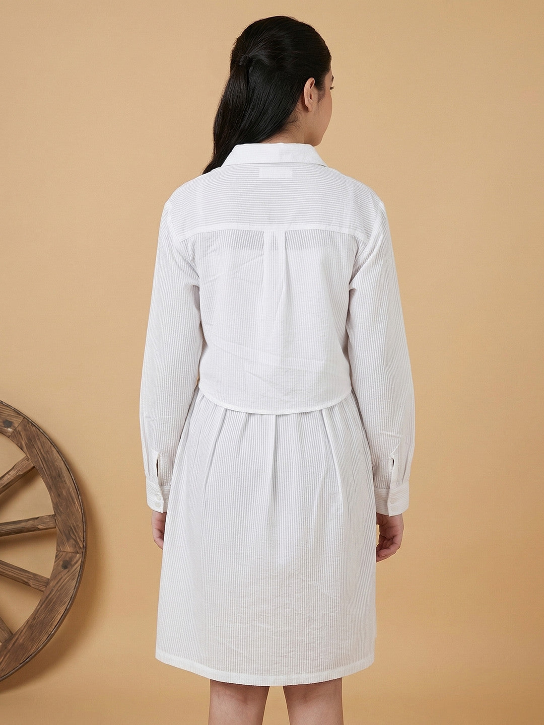 Lil Tomatoes Girls Cotton Dress - White