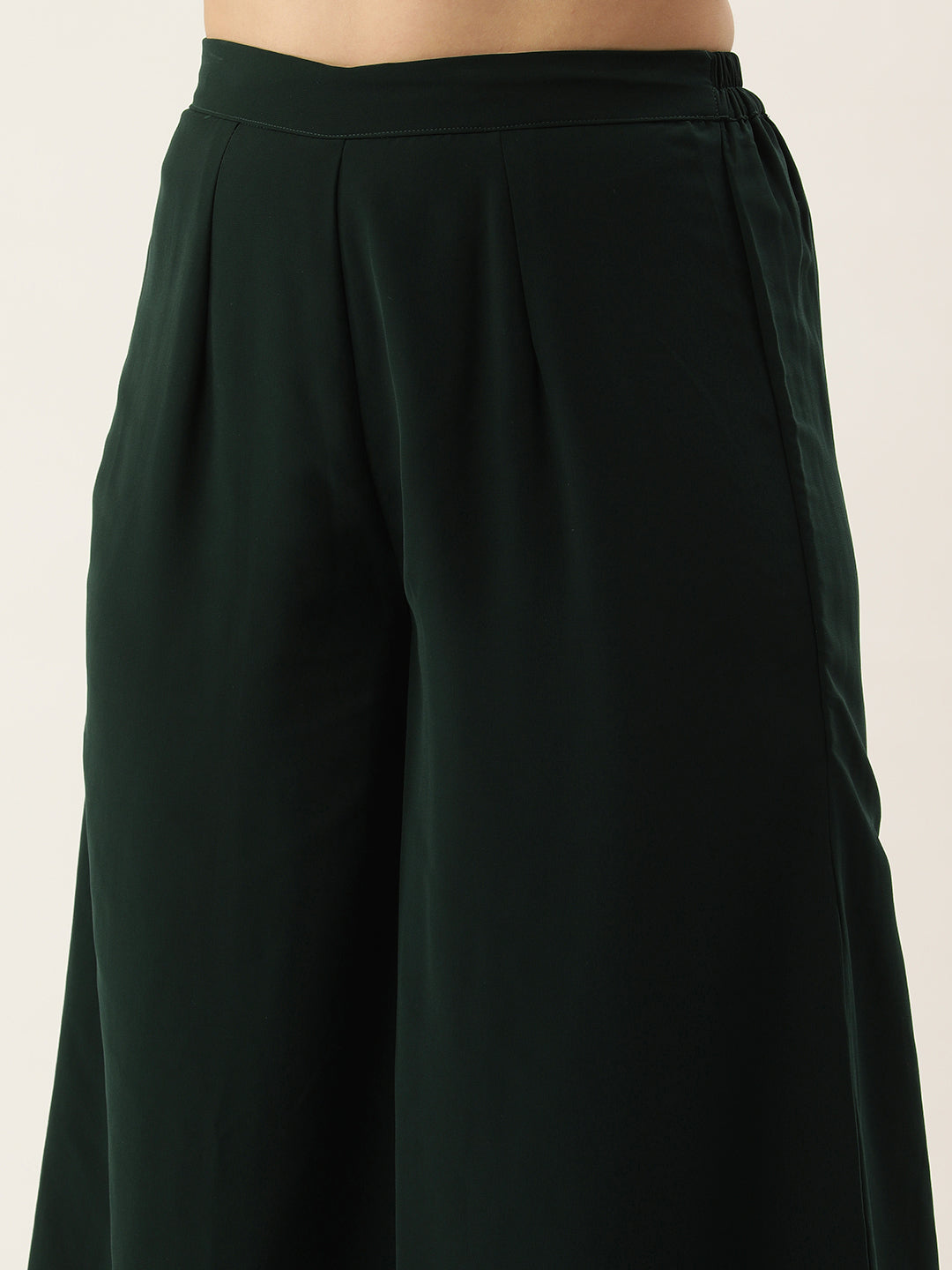 Bollywood Vogue Ready To Wear Pink Organza N Green Kurta Palazzo Set - Additional View 1