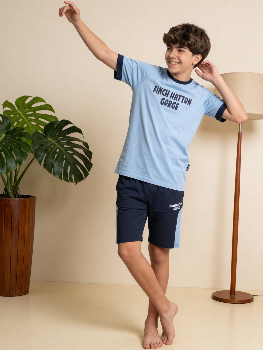 Lil Tomatoes Boys Cotton Night Suits - Ocean Blue