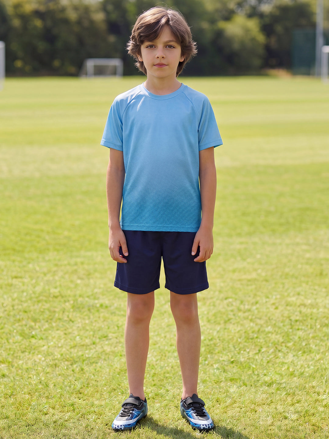 Lil Tomatoes Boys Sportswear Sets - Light Blue