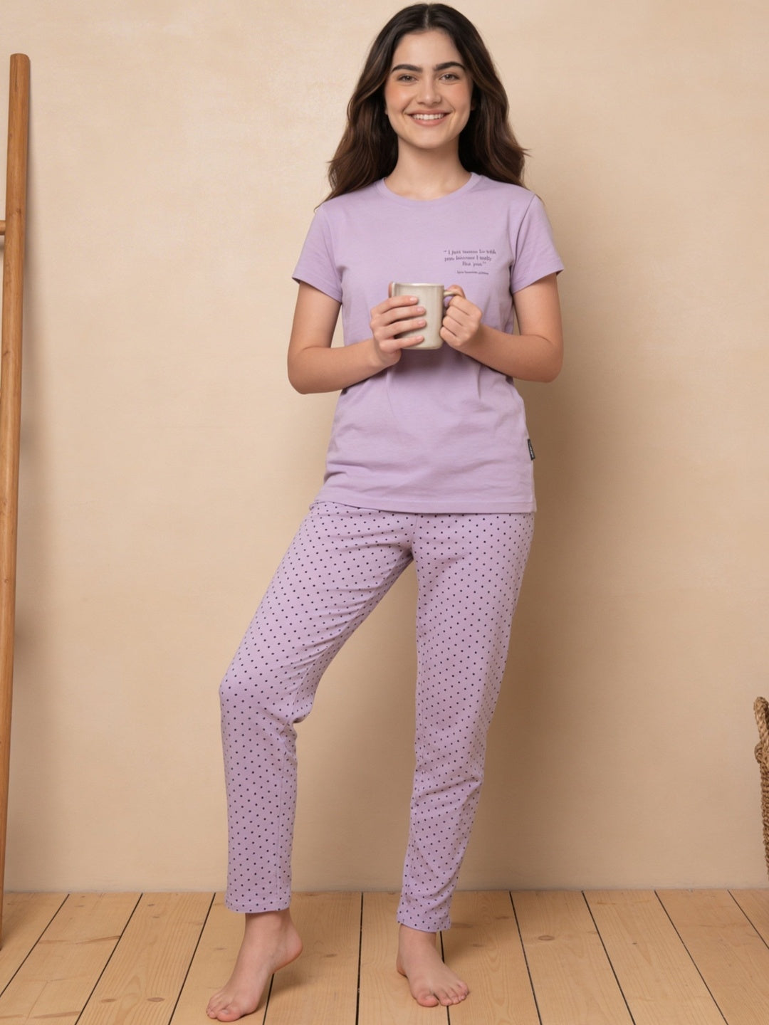 Lil Tomatoes Girls Cotton Night Suits - Purple