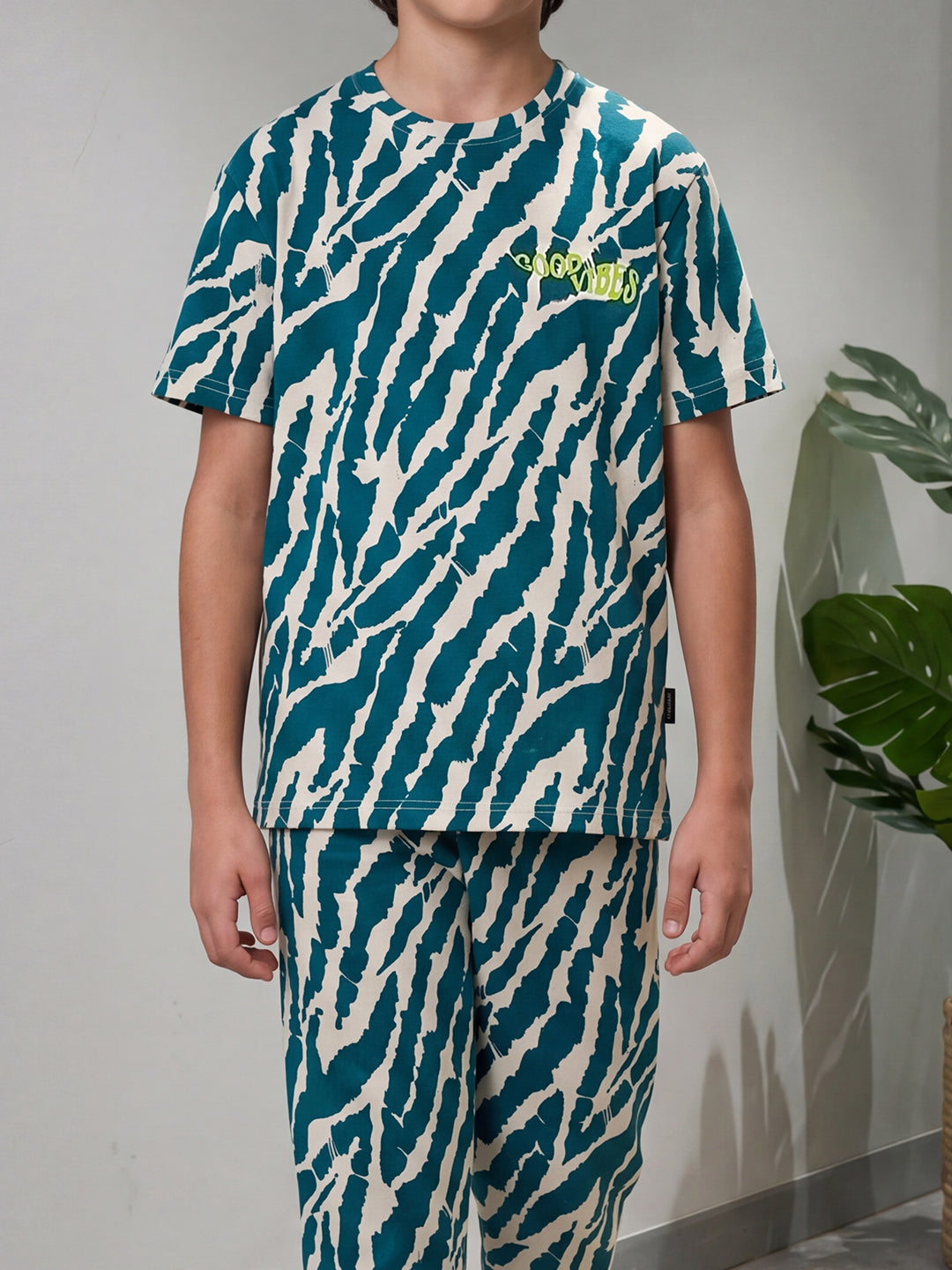 Lil Tomatoes Boys Cotton Night Suits - Teal