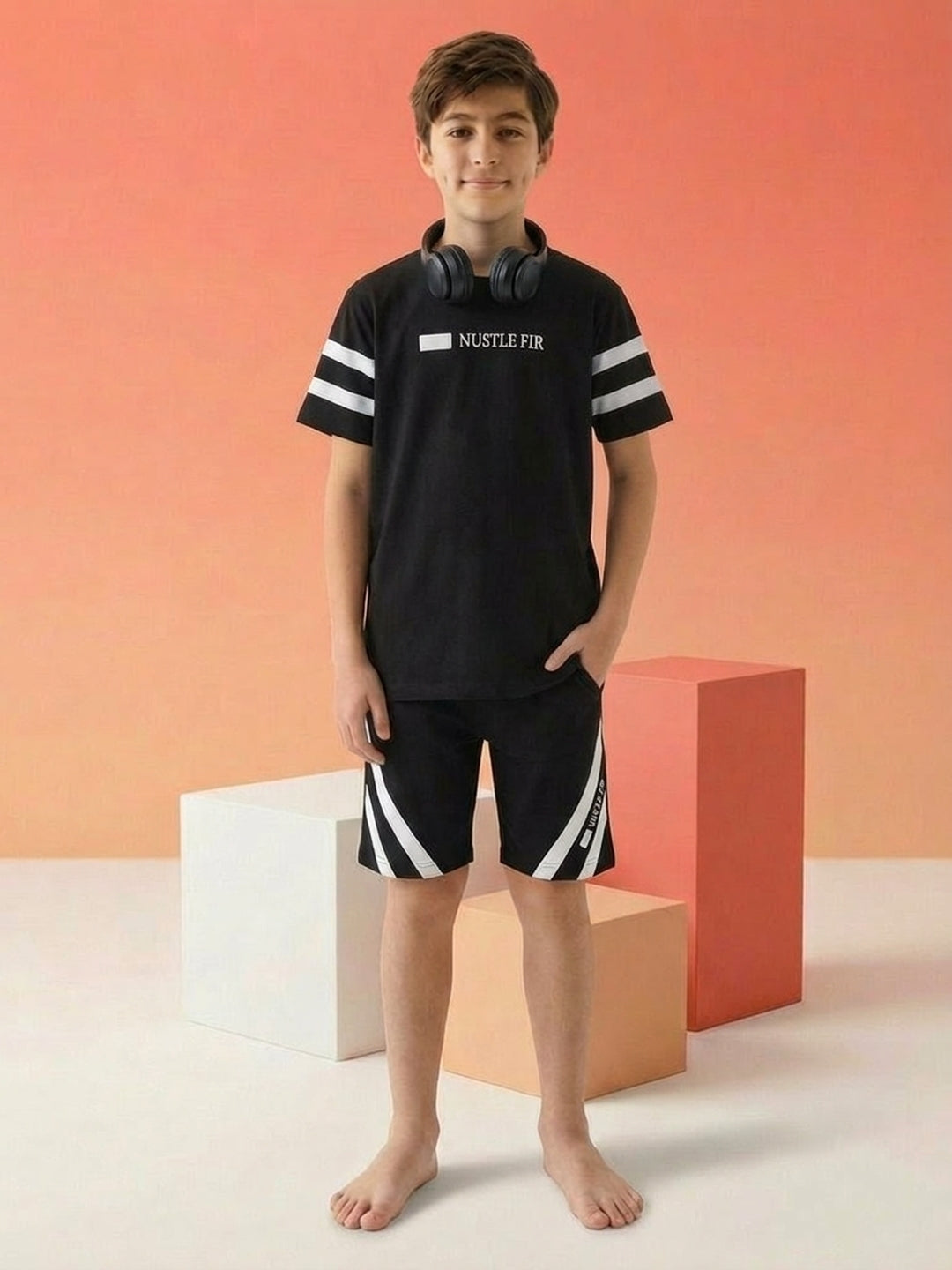Lil Tomatoes Boys Cotton Night Suits - Black