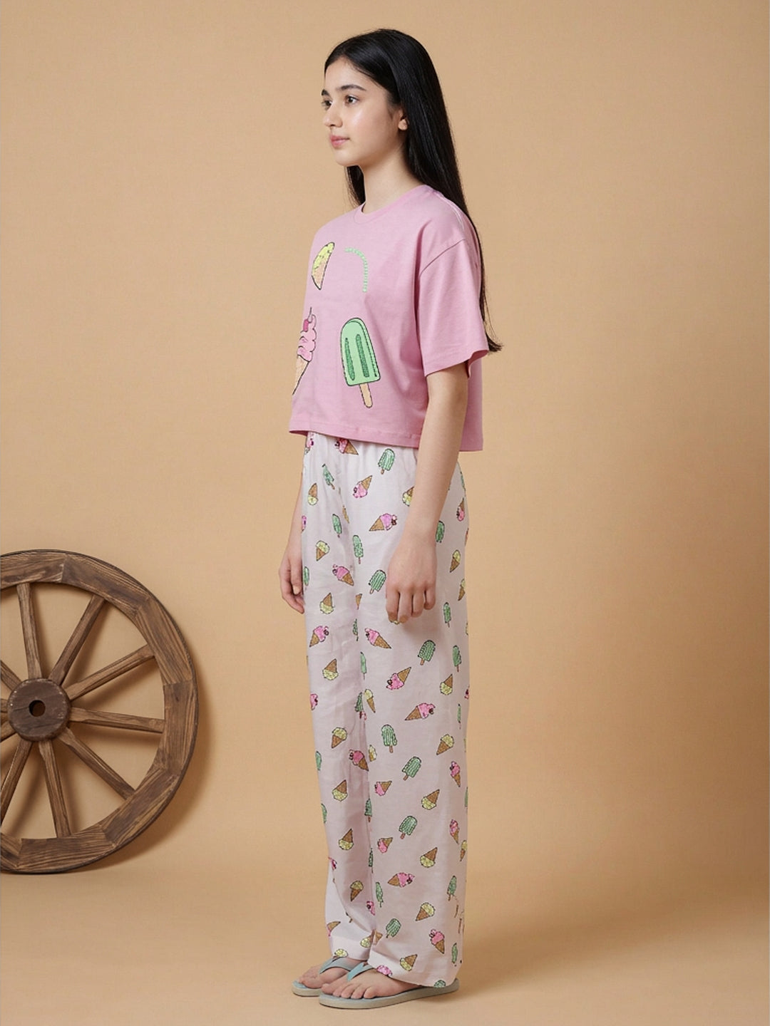 Lil Tomatoes Girls Cotton Night Suits - Candy Pink