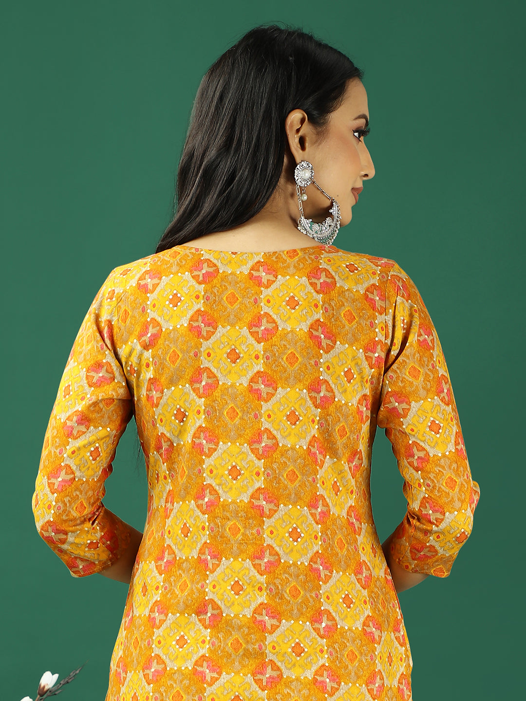 Bollywood Vogue Ready To Wear Multicolored Printed Viscose Kurta Set - Look Shot