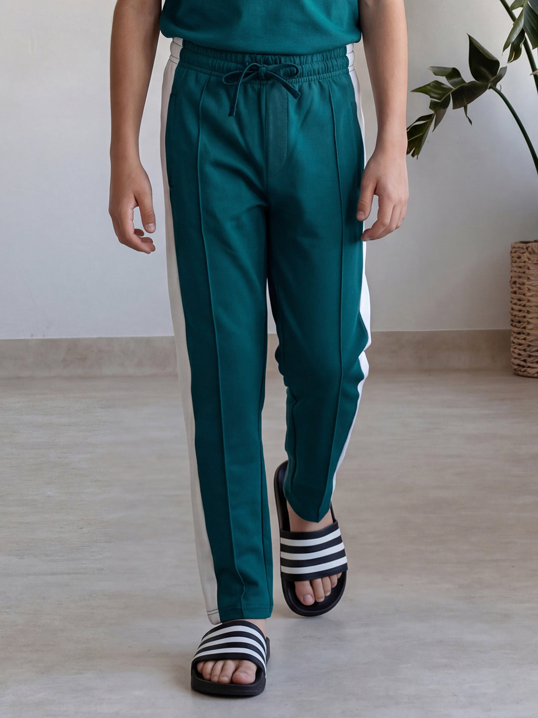 Lil Tomatoes Boys Cotton Looper Trackpant - Teal