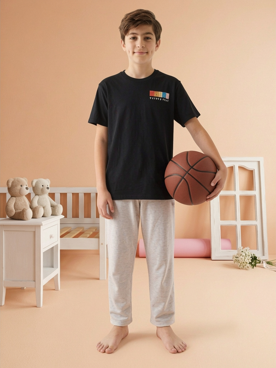 Lil Tomatoes Boys Cotton Night Suits - Black