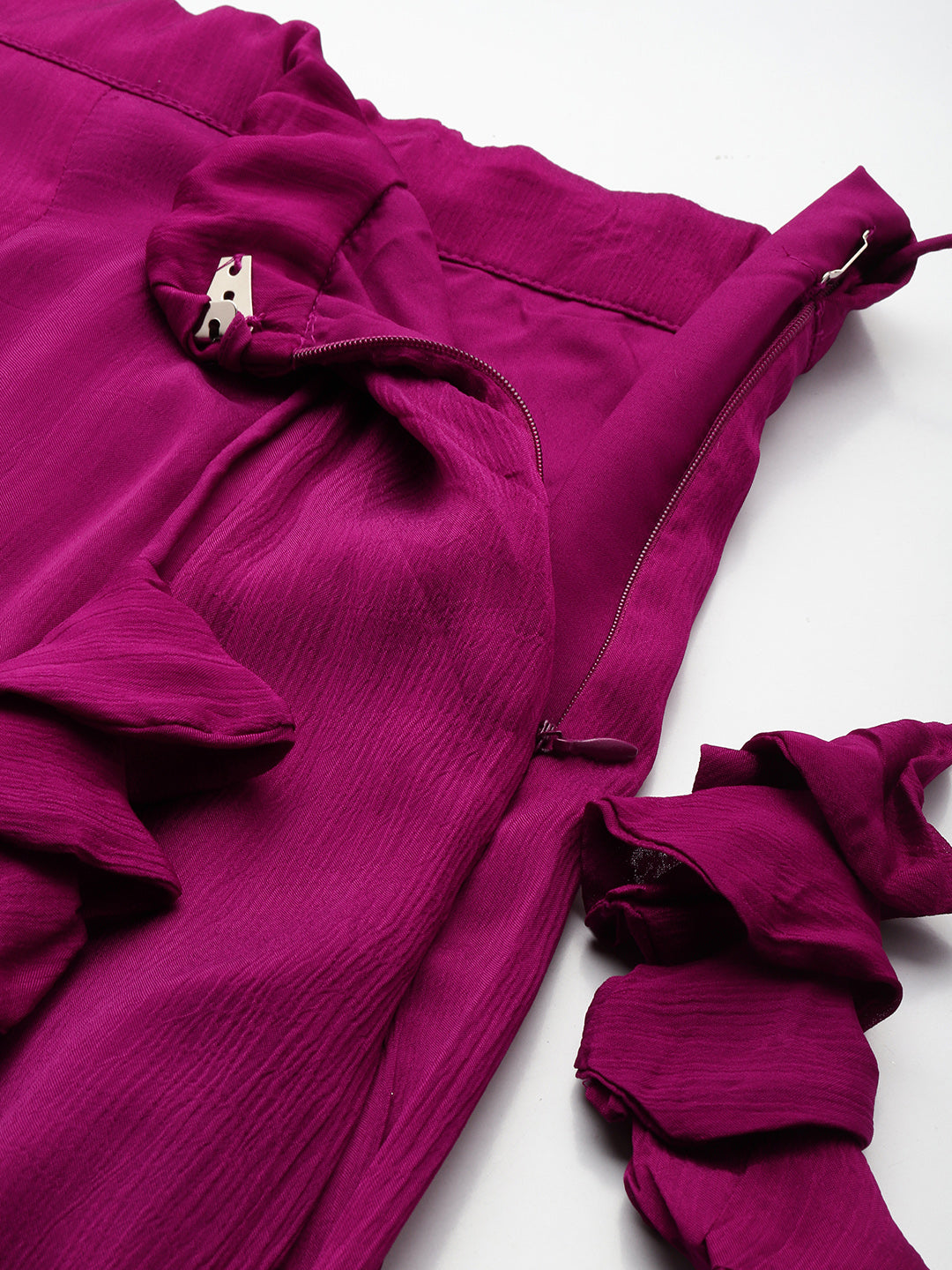 Bollywood Vogue Ready To Wear Purple Chinon Embroidered Lehenga Set - Look Shot