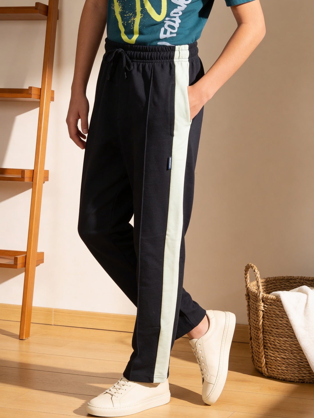 Lil Tomatoes Boys Cotton Looper Trackpant - Black