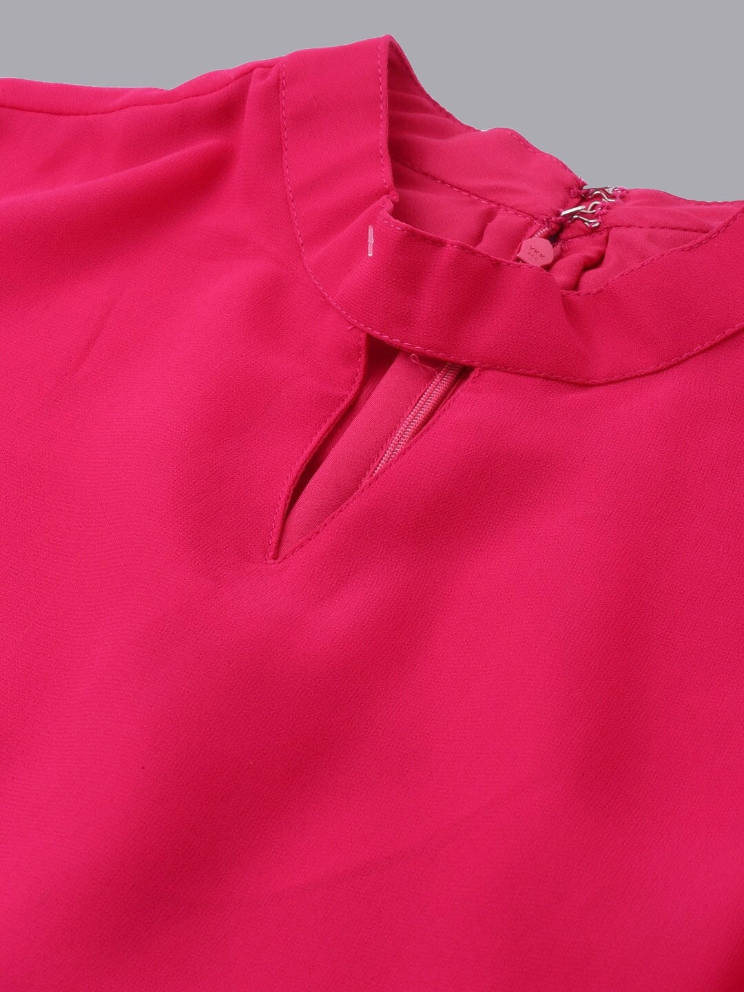 Bollywood Vogue Ready To Wear Pink N Multicolored Collar Neck Wide Leg Pant Set - Additional View 1