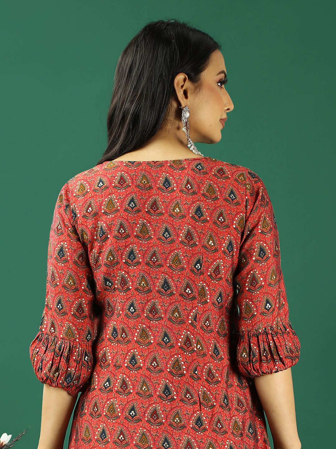 Bollywood Vogue Ready To Wear Pink Chanderi Modal Silk Kurta Set - Look Shot