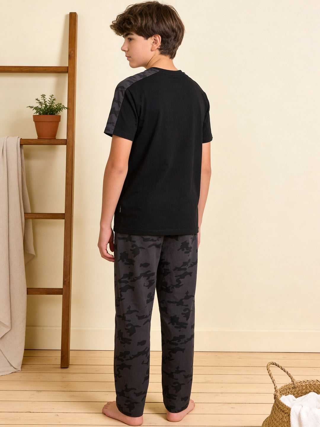 Lil Tomatoes Boys Cotton Night Suits - Charcoal