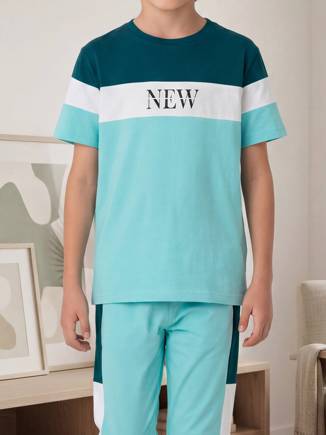 Lil Tomatoes Boys Cotton Night Suits - Teal